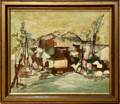 A Serene Cubist Industrial Site