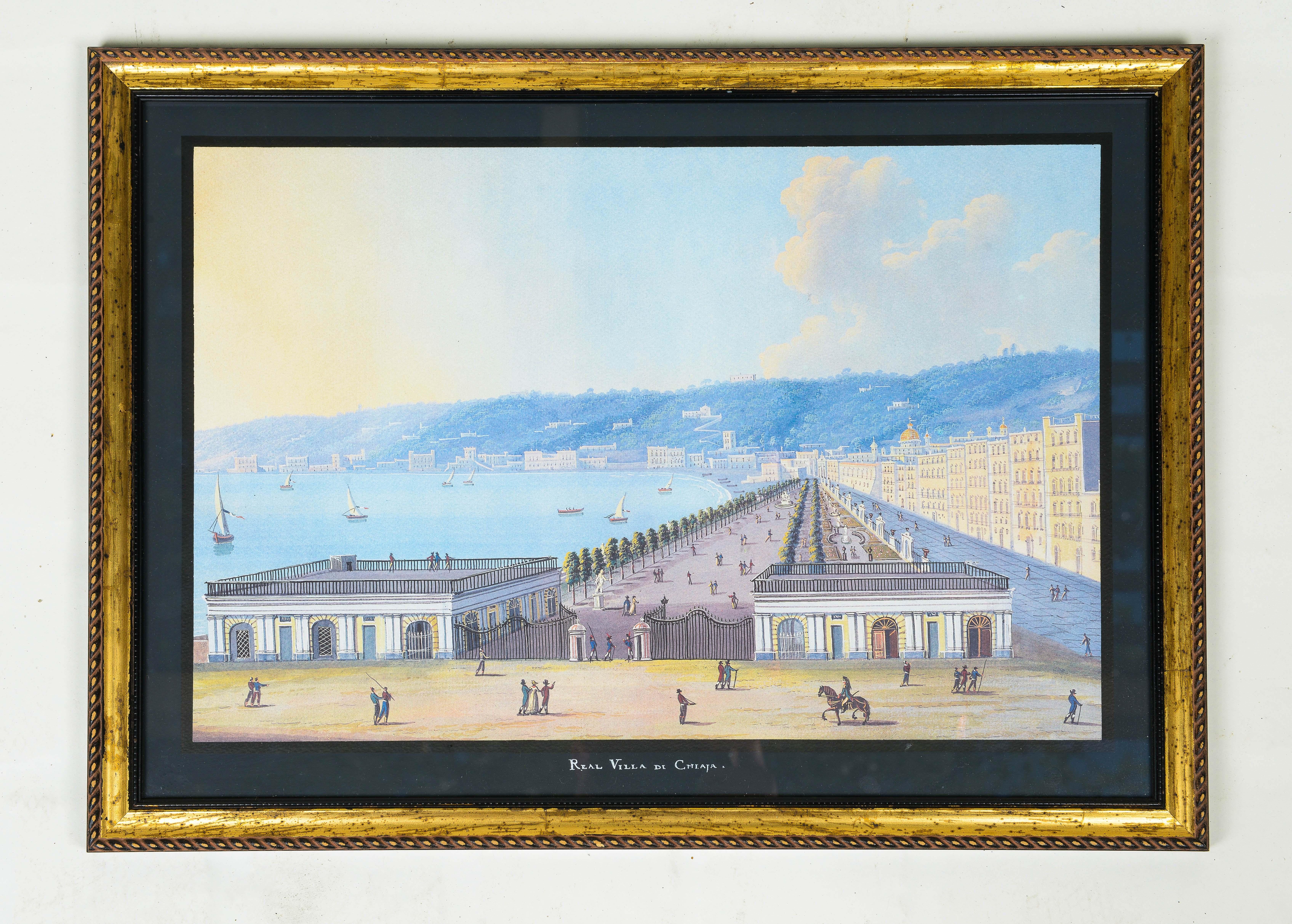 A Set of Eight Views of Naples - Naturalistic Painting by Unknown