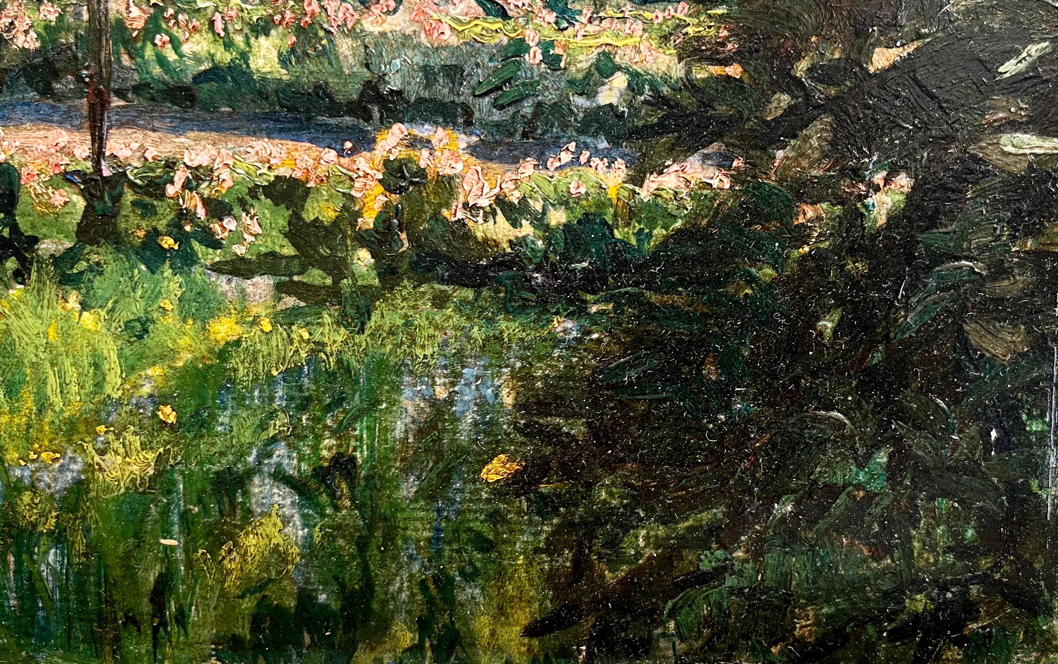 A Spring Day on the Porch - Painting by Unknown