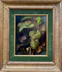 A Still Life with Sparrow and Grapes, Artist 19th century, European School