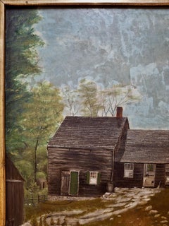 Una casa de piedra y madera en Mamaroneck, Nueva York, siglo XIX