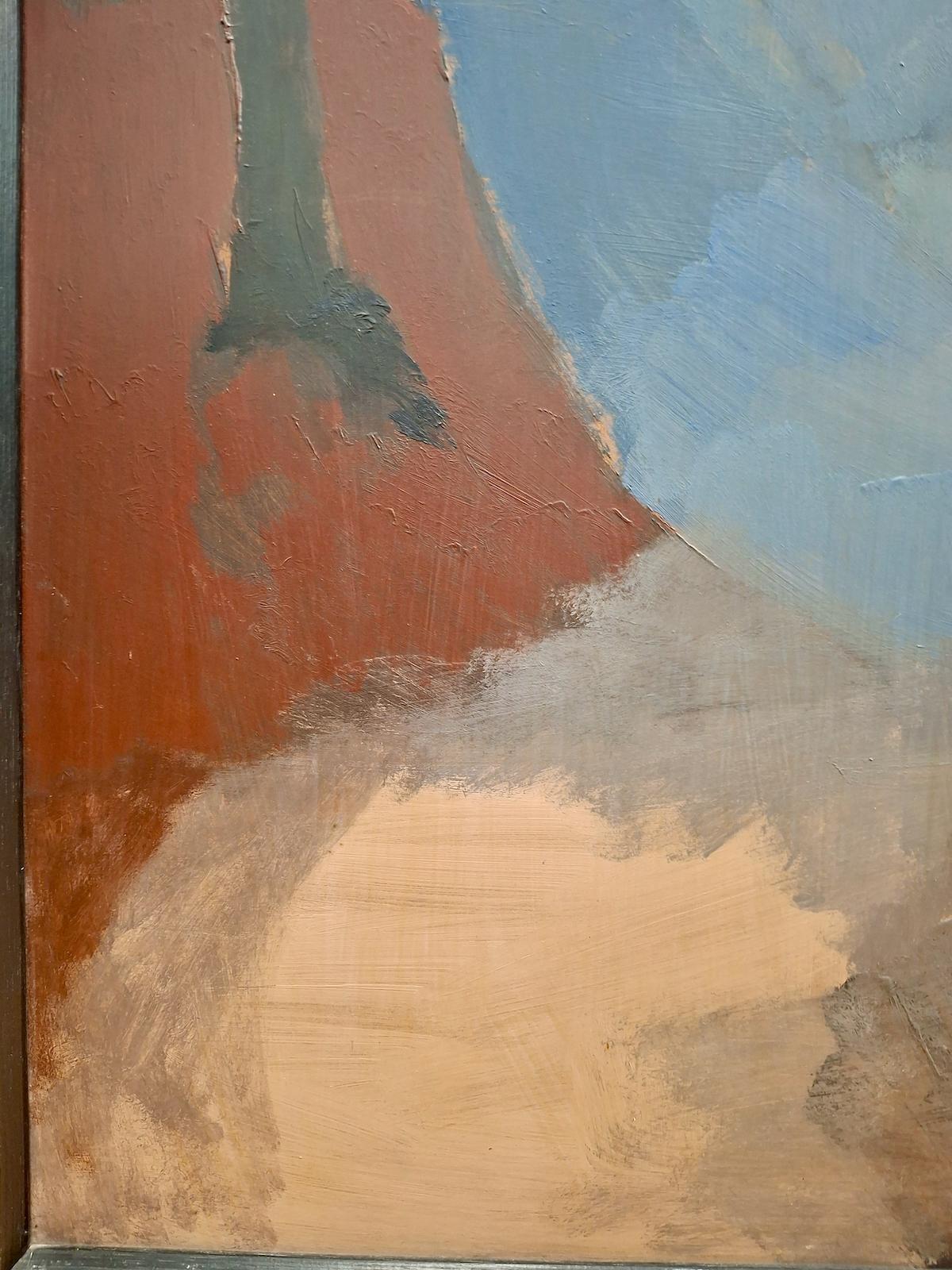 A Summer's Sunset - Brown Abstract Painting by Unknown