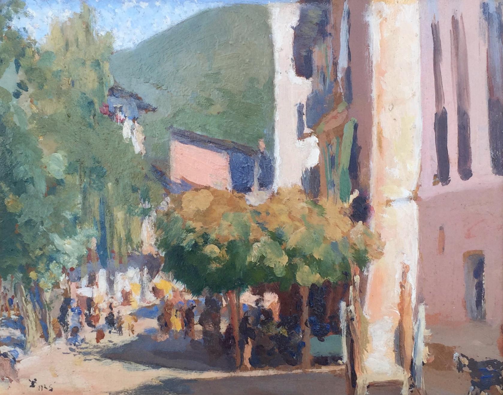 A Sunny Day in the Pyrenees, 1925 - Painting by Anthony Gross RA