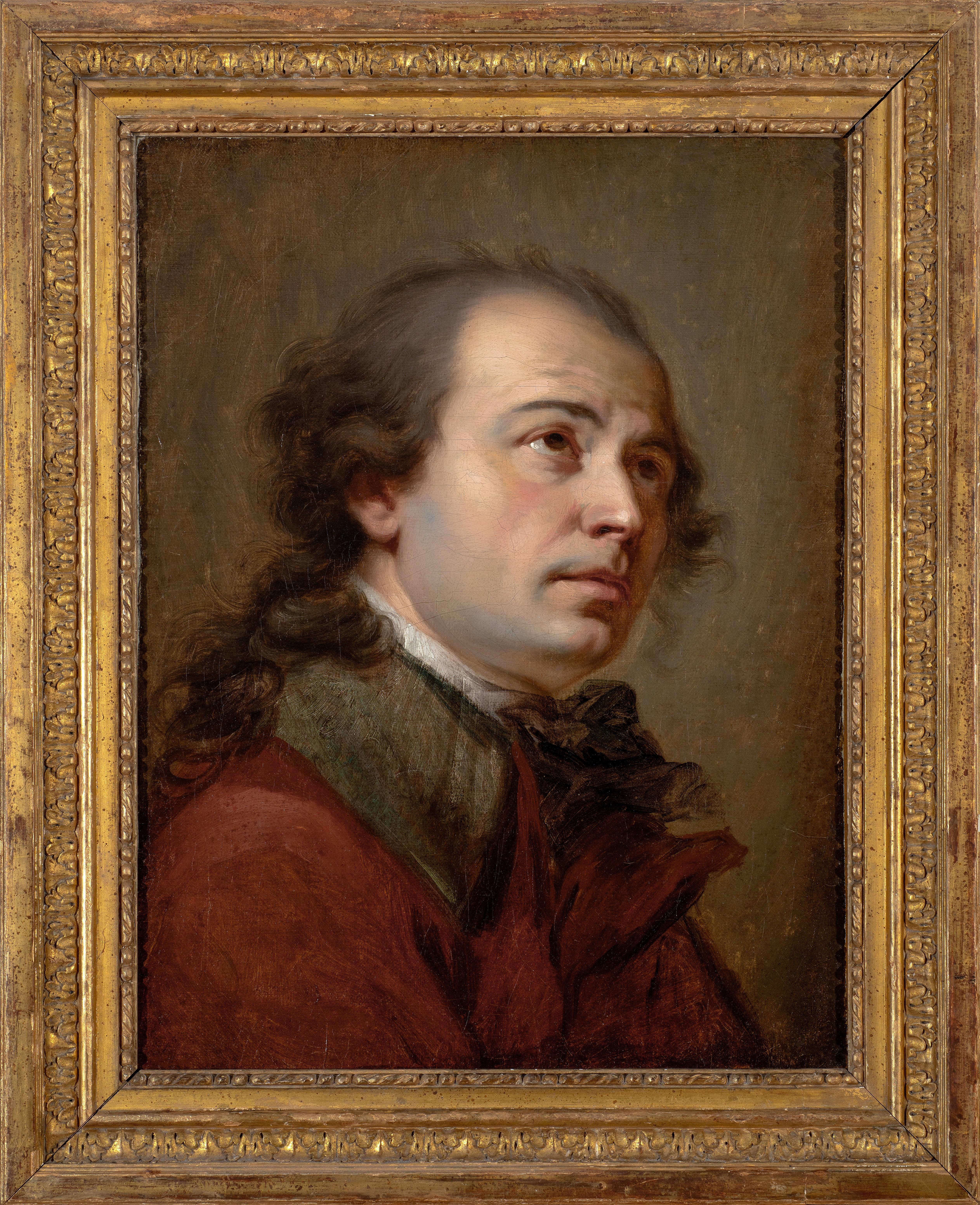 Unknown Portrait Painting - Tête d’expression portrait study of a gentleman