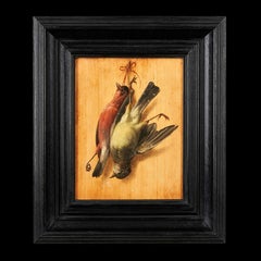 A Tompe l'oeil still life of hanging birds