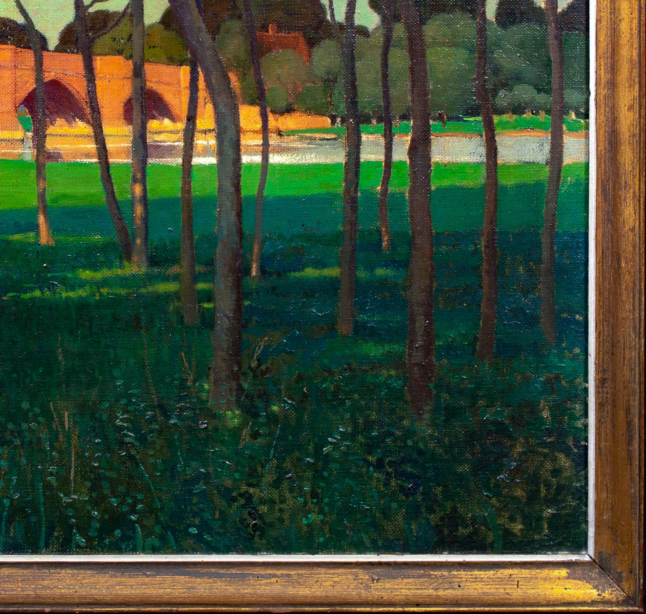 Ponte di Clifton Hampden, inizio del XX secolo

di EVELYN FOTHERGILL ROBINSON (1872-1939)

Grande veduta di inizio Novecento del ponte di Clifton Hampden in estate visto attraverso una radura di alberi, olio su tela di Evelyn Fothergill Robinson. Un