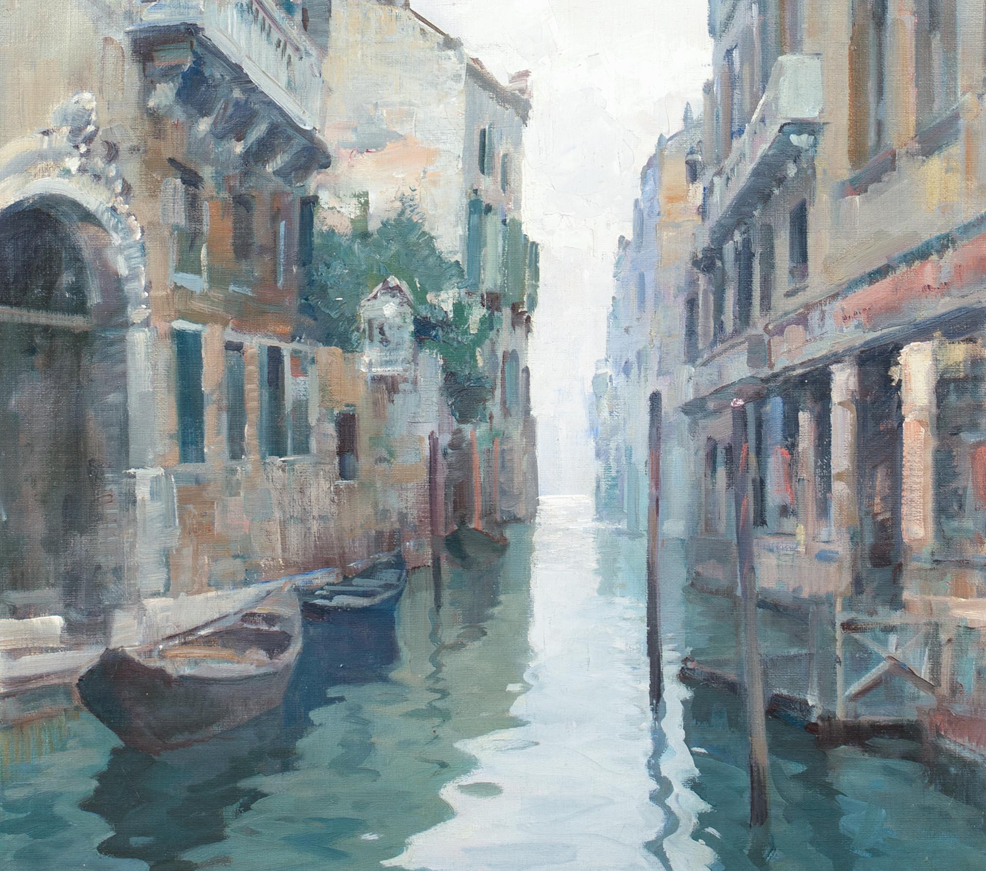 A Venice Backwater Canal, early 20th Century  by MARIO MARESCA (1877-c.1959) For Sale 2