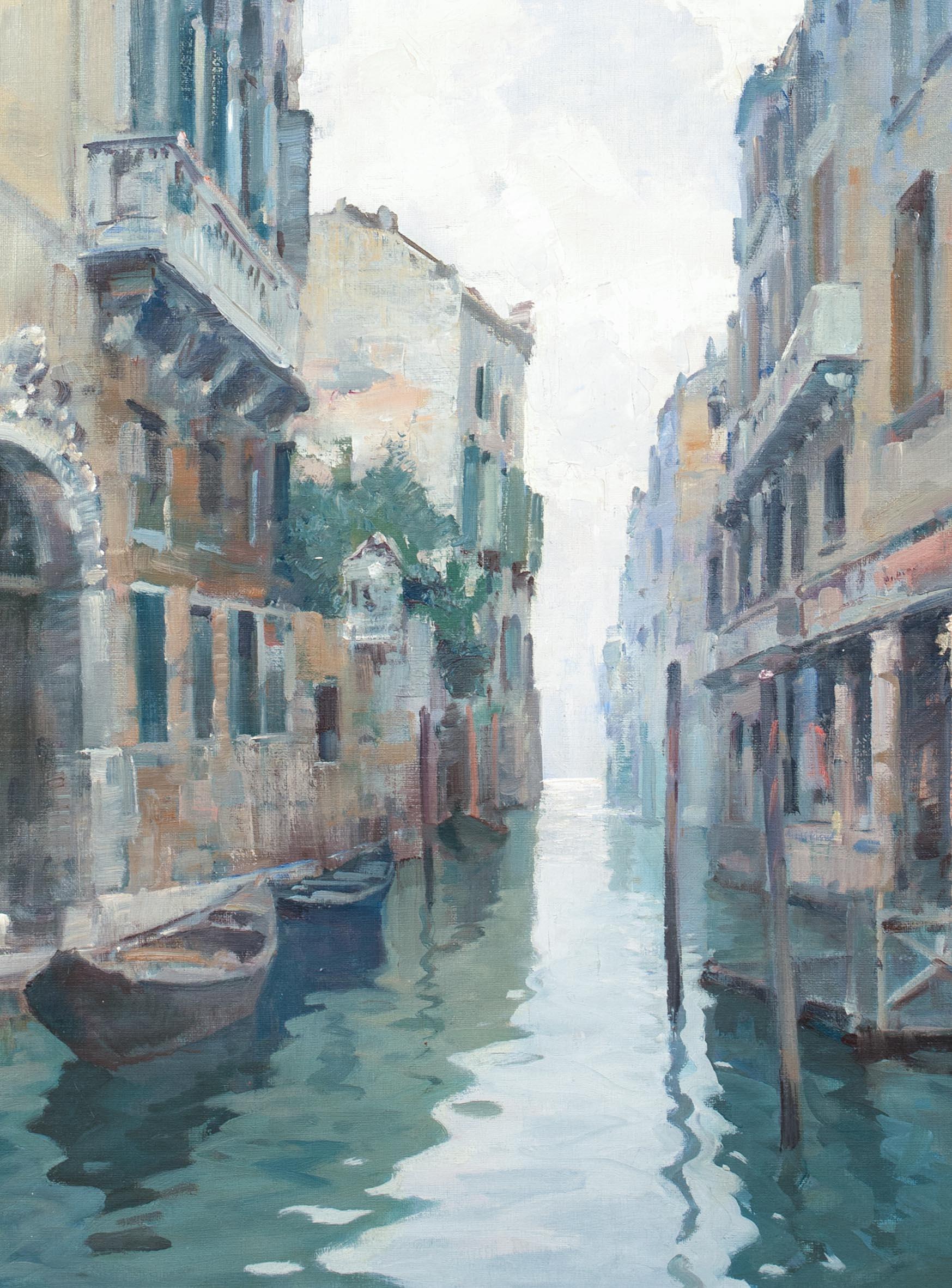 A Venice Backwater Canal, early 20th Century  by MARIO MARESCA (1877-c.1959) For Sale 3
