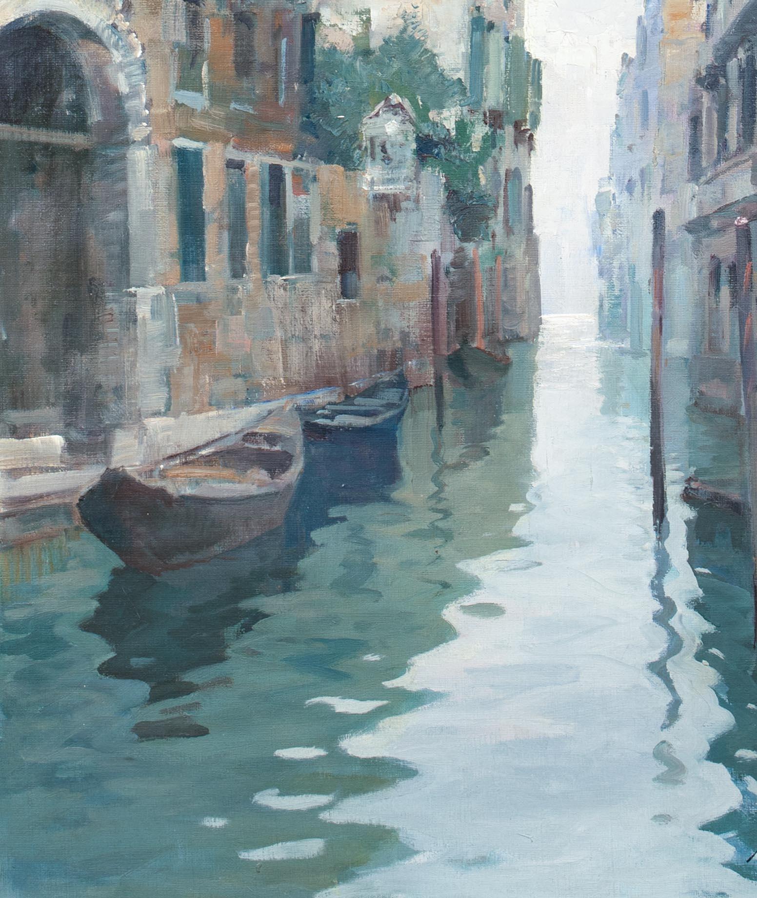A Venice Backwater Canal, early 20th Century  by MARIO MARESCA (1877-c.1959) For Sale 4
