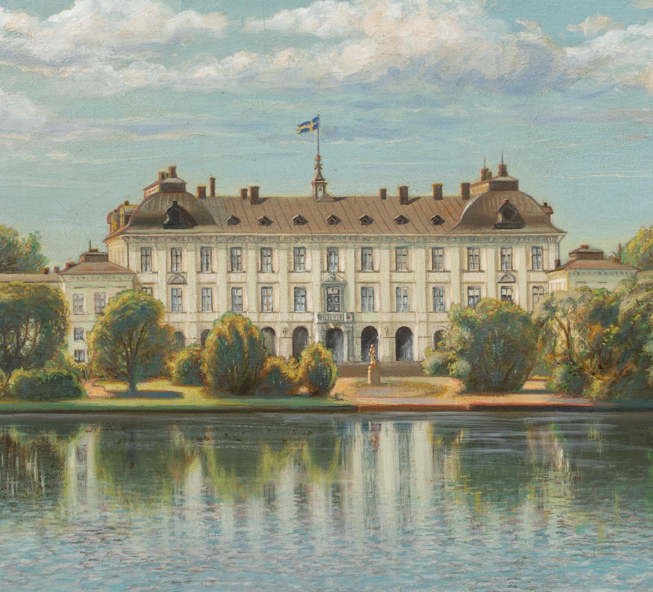 Palacio Real de Drottningholm, Estocolmo, Suecia, siglo XIX  Escuela Europea en venta 6