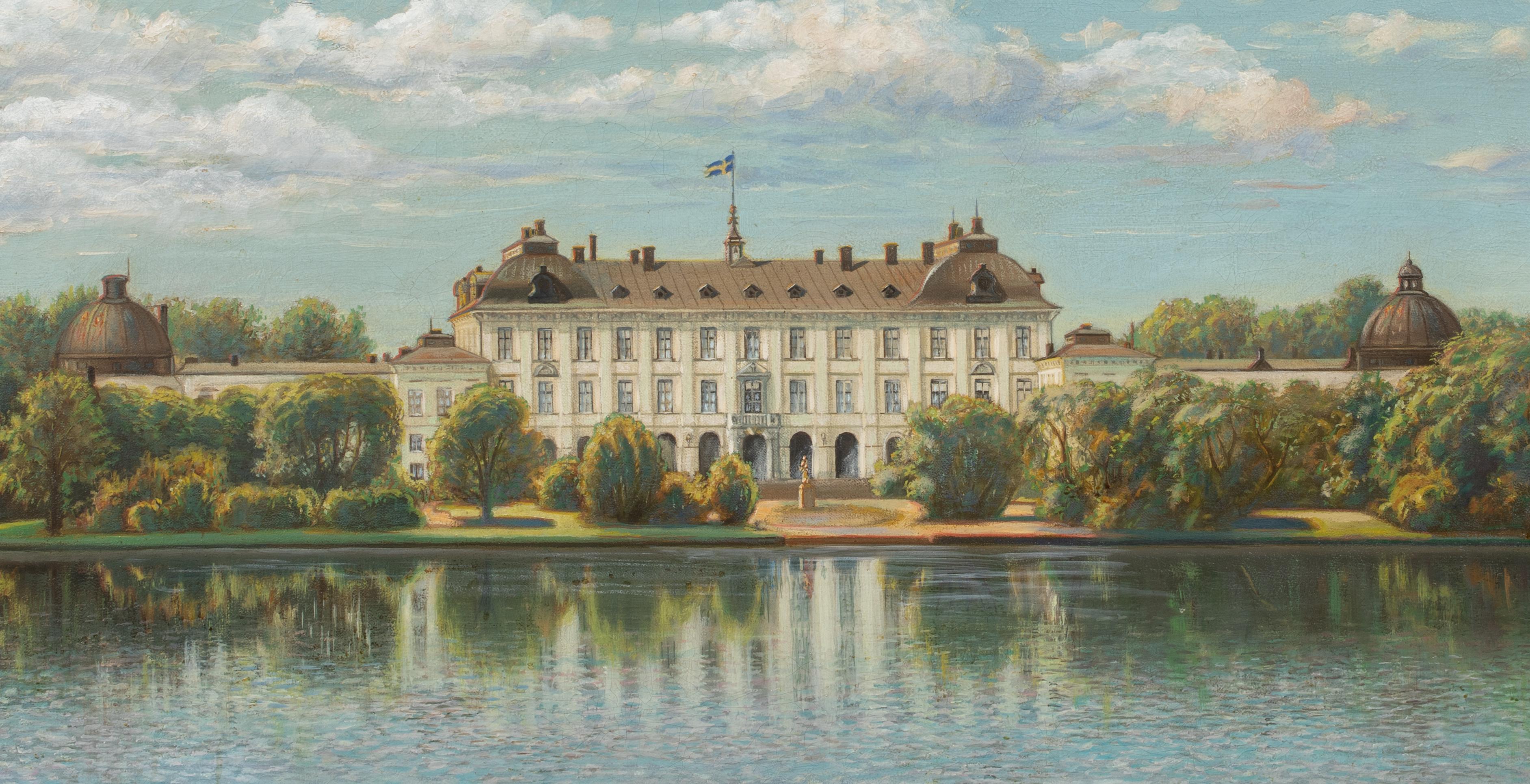 Palacio Real de Drottningholm, Estocolmo, Suecia, siglo XIX  Escuela Europea en venta 1