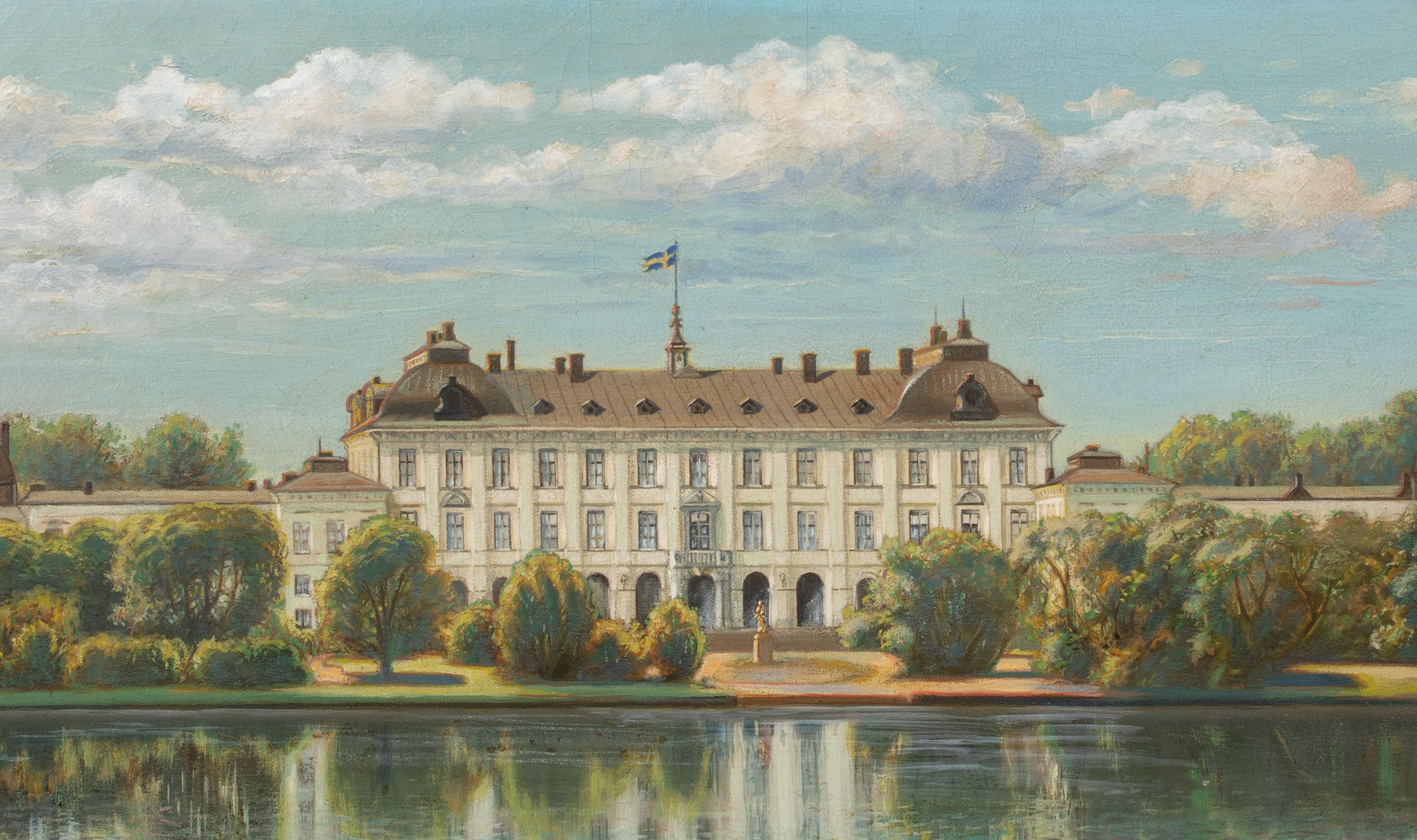 Palacio Real de Drottningholm, Estocolmo, Suecia, siglo XIX  Escuela Europea en venta 3