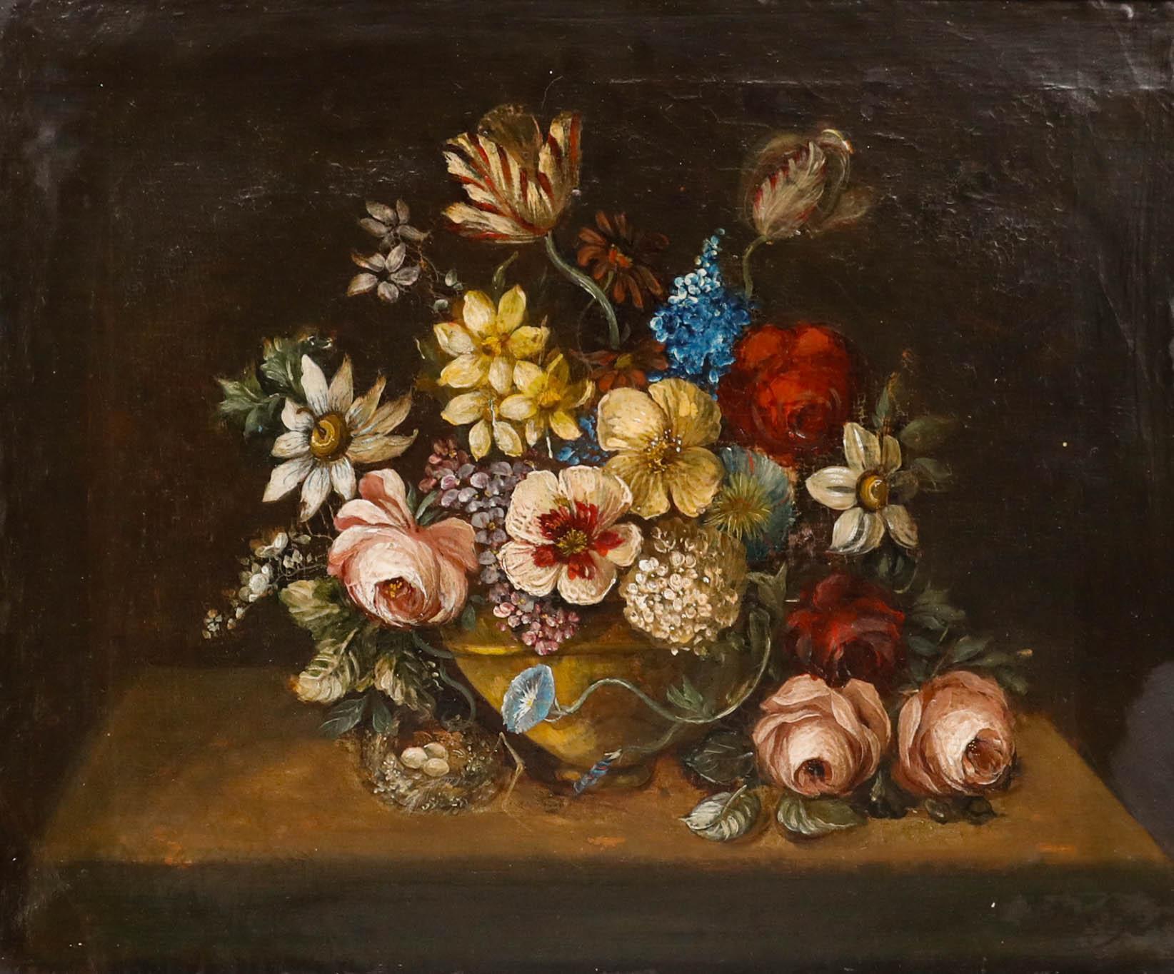 A. Werber - Early 20th Century Oil, A Beautiful Bloom - Painting by Unknown