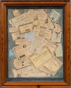 A.A. Lejeune - 19th century Napoleon still life painting - Trompe l’oeil