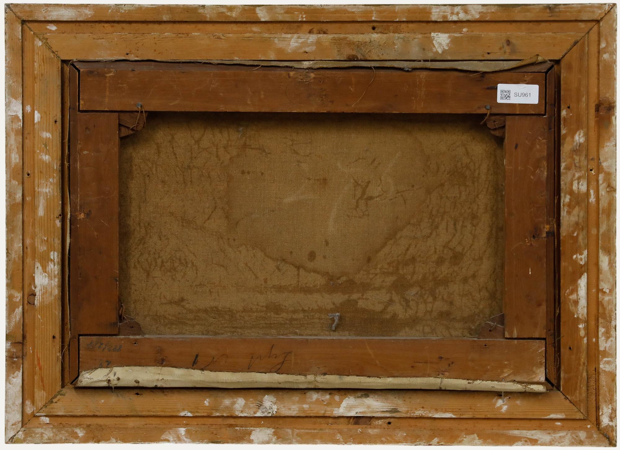 Abraham van der Wissel (1865-1926) - Öl, Blick auf die Kirche, Ende 19. (Braun), Landscape Painting, von Unknown