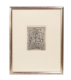 Abraham Walkowitz (1878-1965) Pintura abstracta modernista antigua firmada y enmarcada