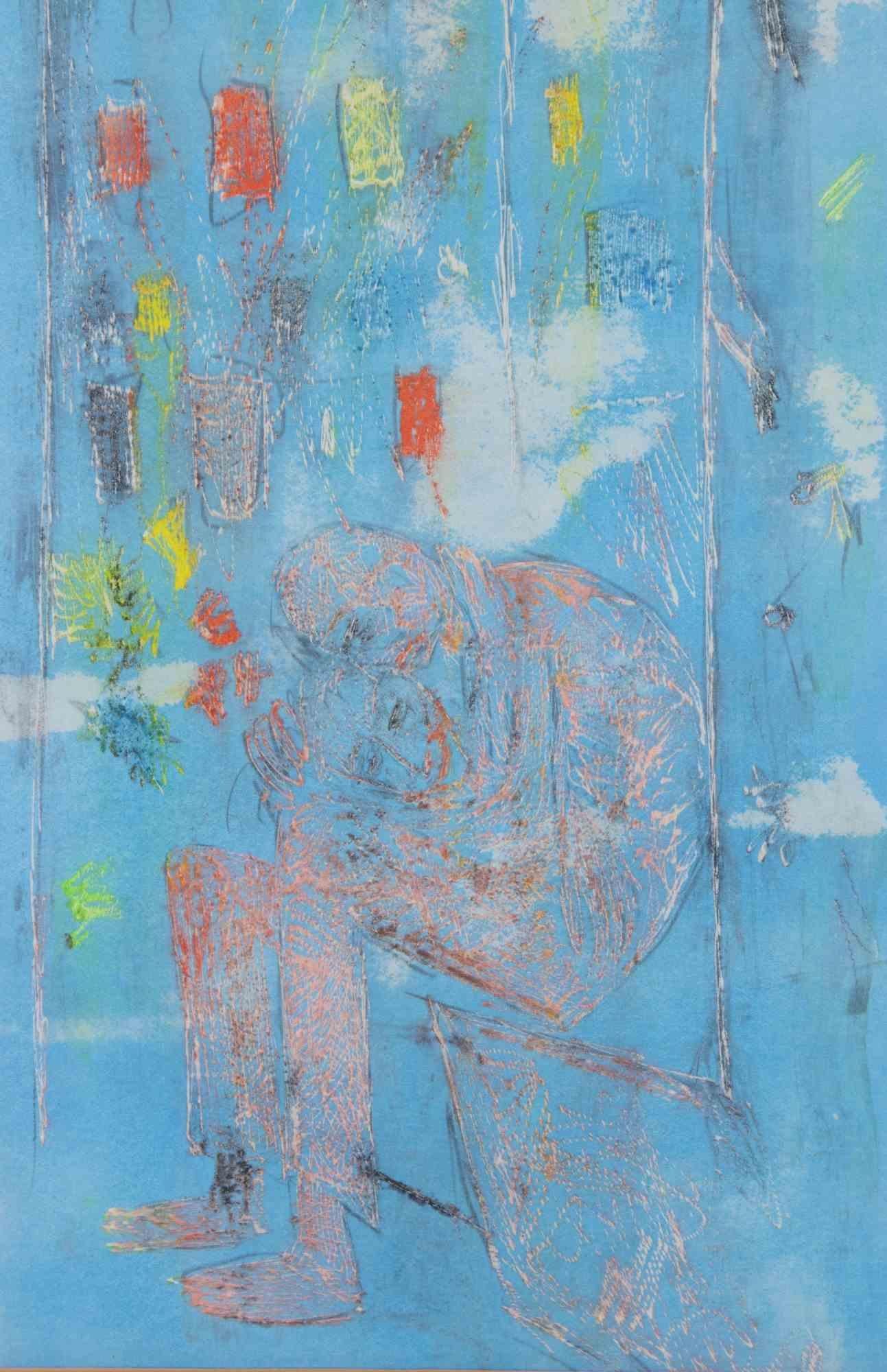 Abstrakte Komposition – Farbe – 1970er Jahre – Painting von Unknown