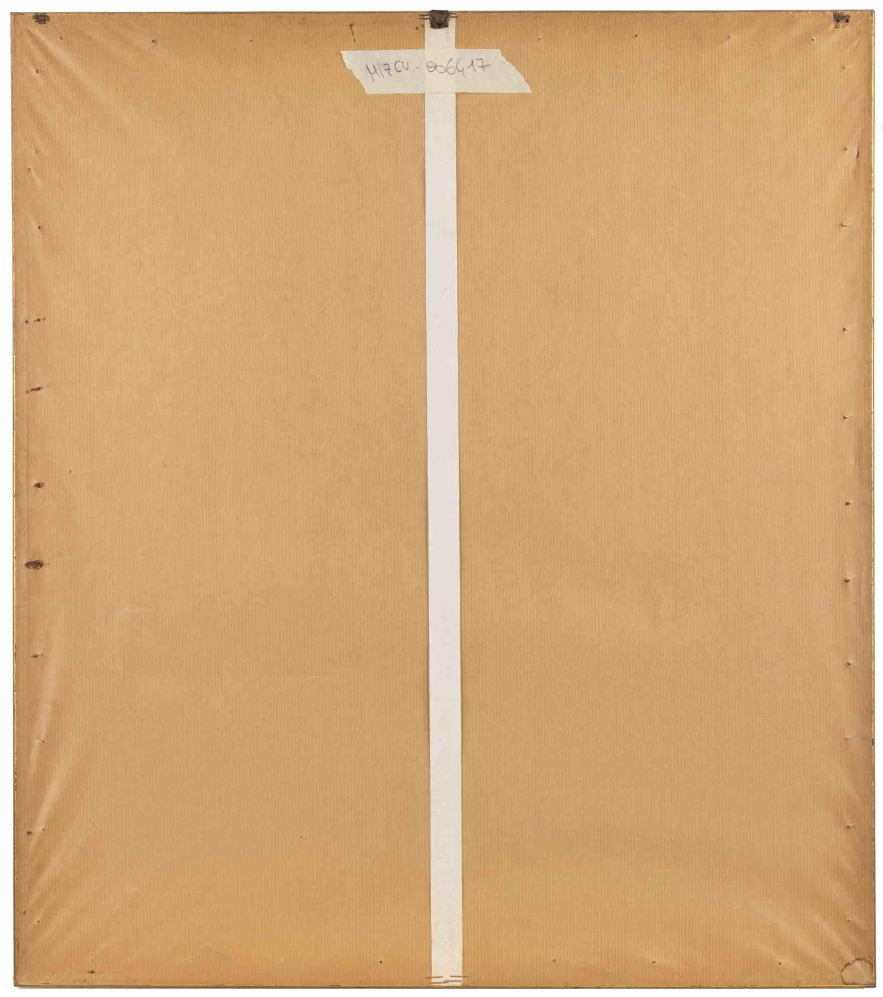 Abstrakte Komposition – Farbe – 1970er Jahre (Beige), Abstract Painting, von Unknown