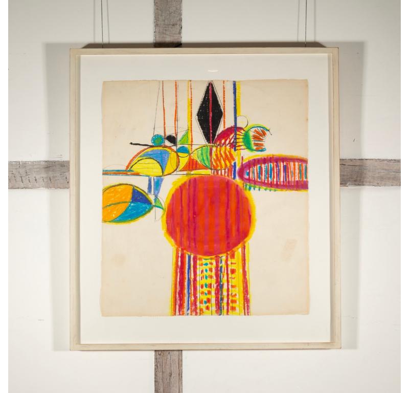 Abstract 1, Oil Pastel and Pencil on Paper by Henry Cliffe - Art by Unknown