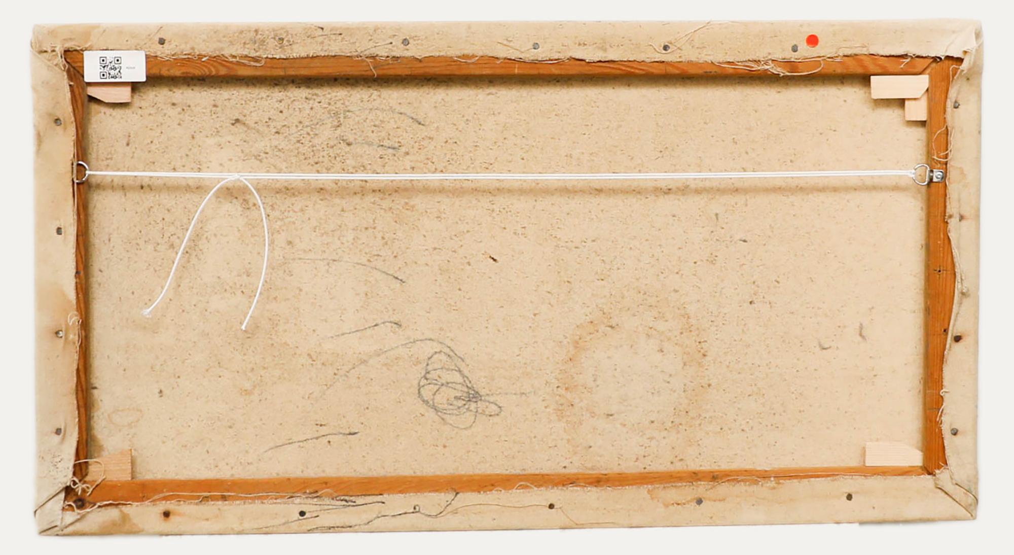 Abstraktes Ölgemälde des 20. Jahrhunderts – Fensterleuchte (Schwarz), Landscape Painting, von Unknown