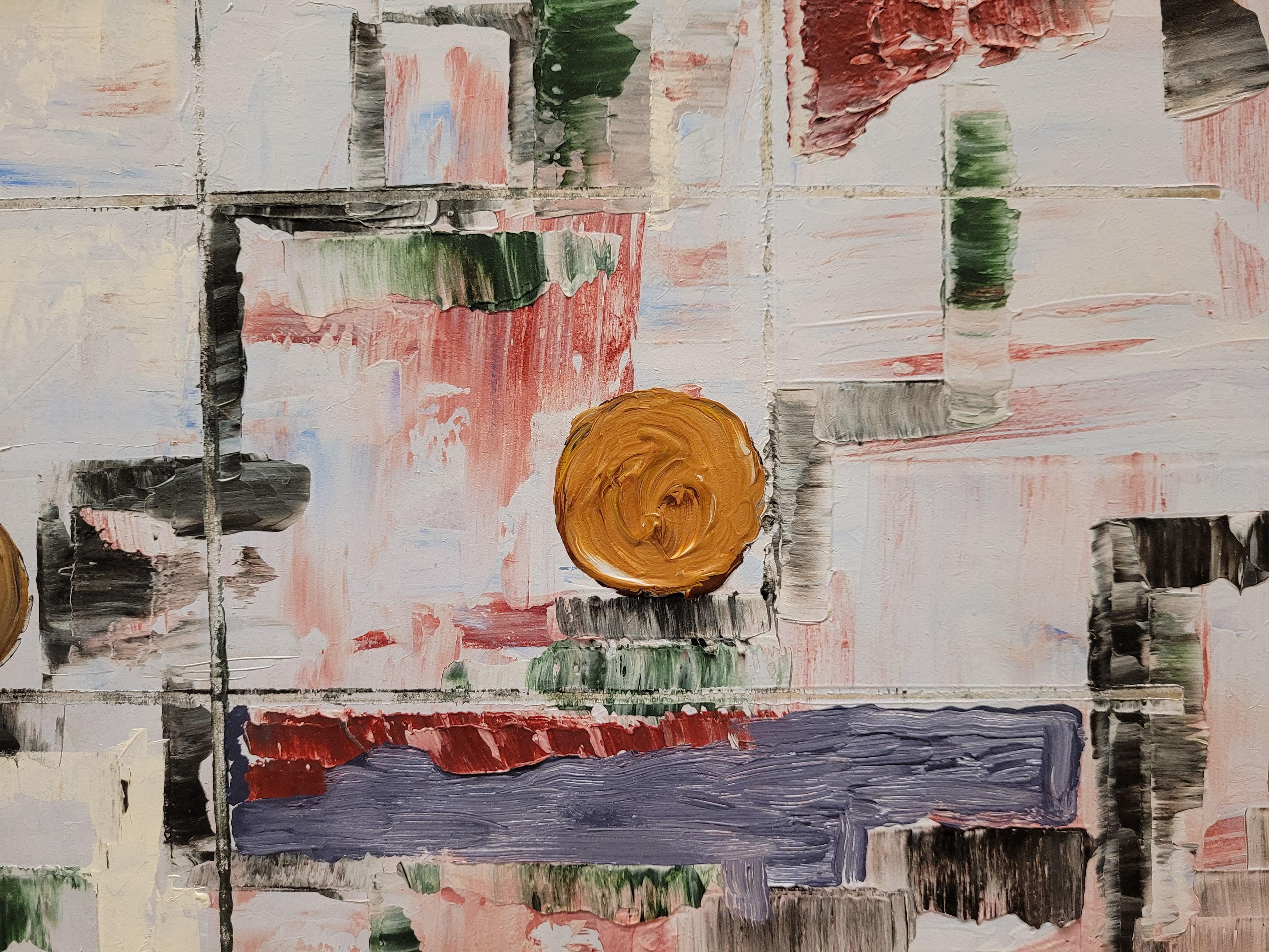 Acrílico abstracto sobre lienzo por J. C. Cárdenas en venta 5