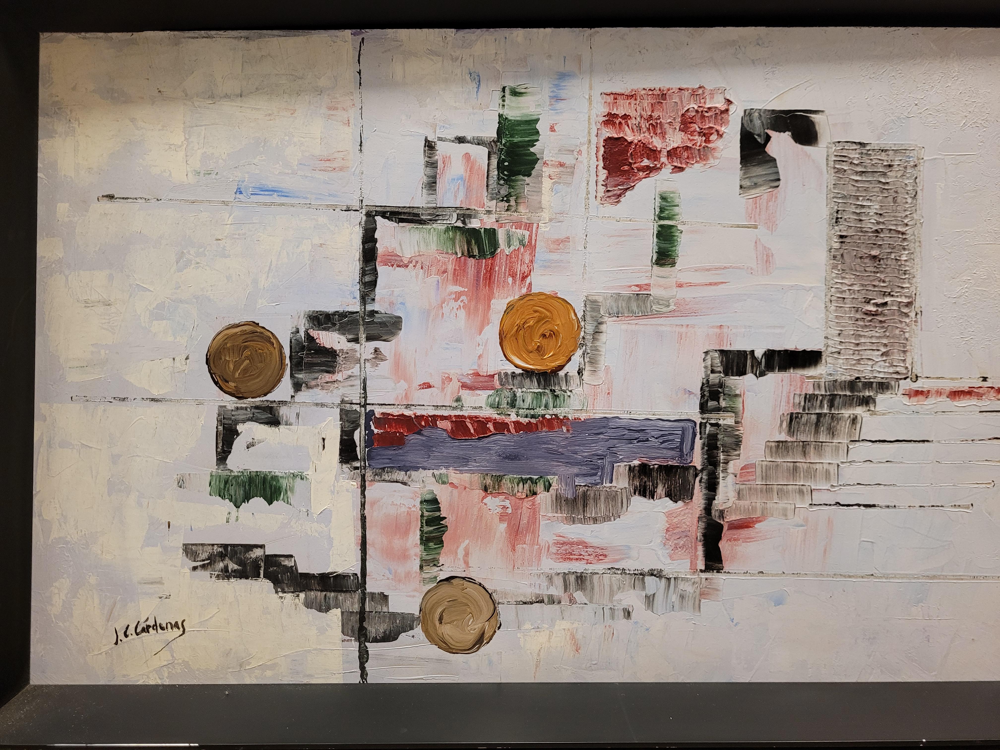 Acrílico abstracto sobre lienzo por J. C. Cárdenas en venta 14