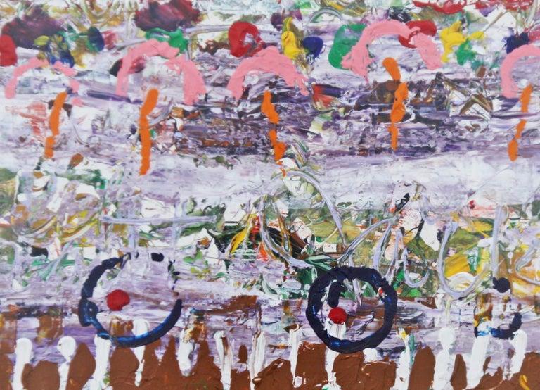 abstract bicycle painting