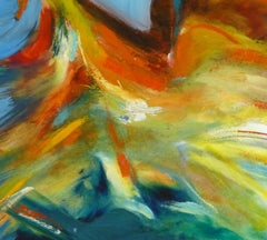 Abstracto - Aves de colores brillantes "Envol"