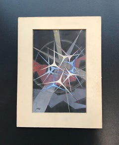 Abstract composition - Gouache on paper 14x22 cm
