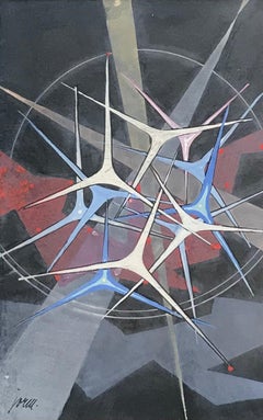 Composizione astratta - Guazzo su carta 14x22 cm