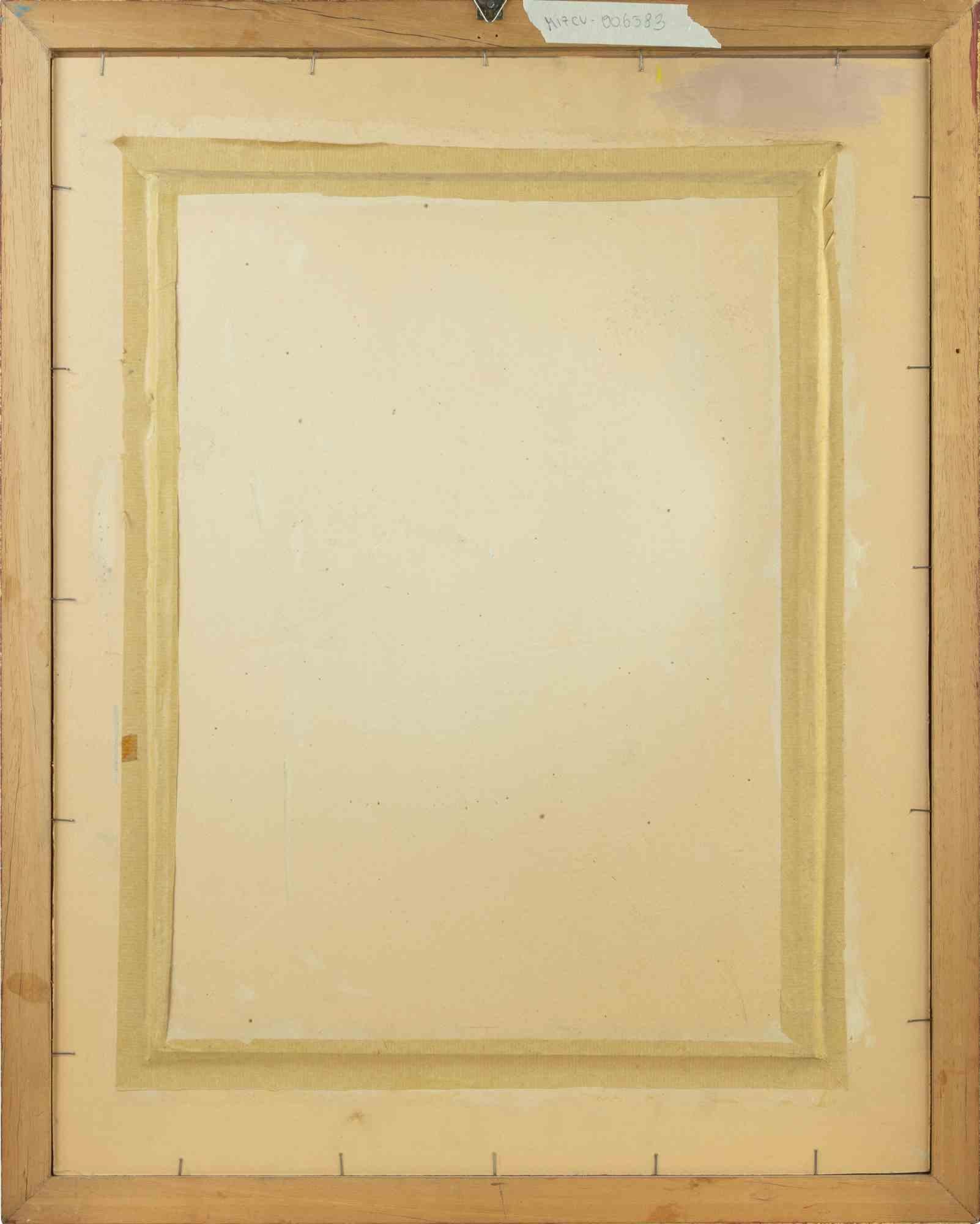 Composizione astratta - Pittura ad olio - Metà del XX secolo - Painting di Unknown