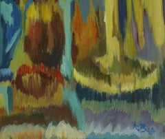 Abstract Composition - Oil Paint  - Mid-20th Century