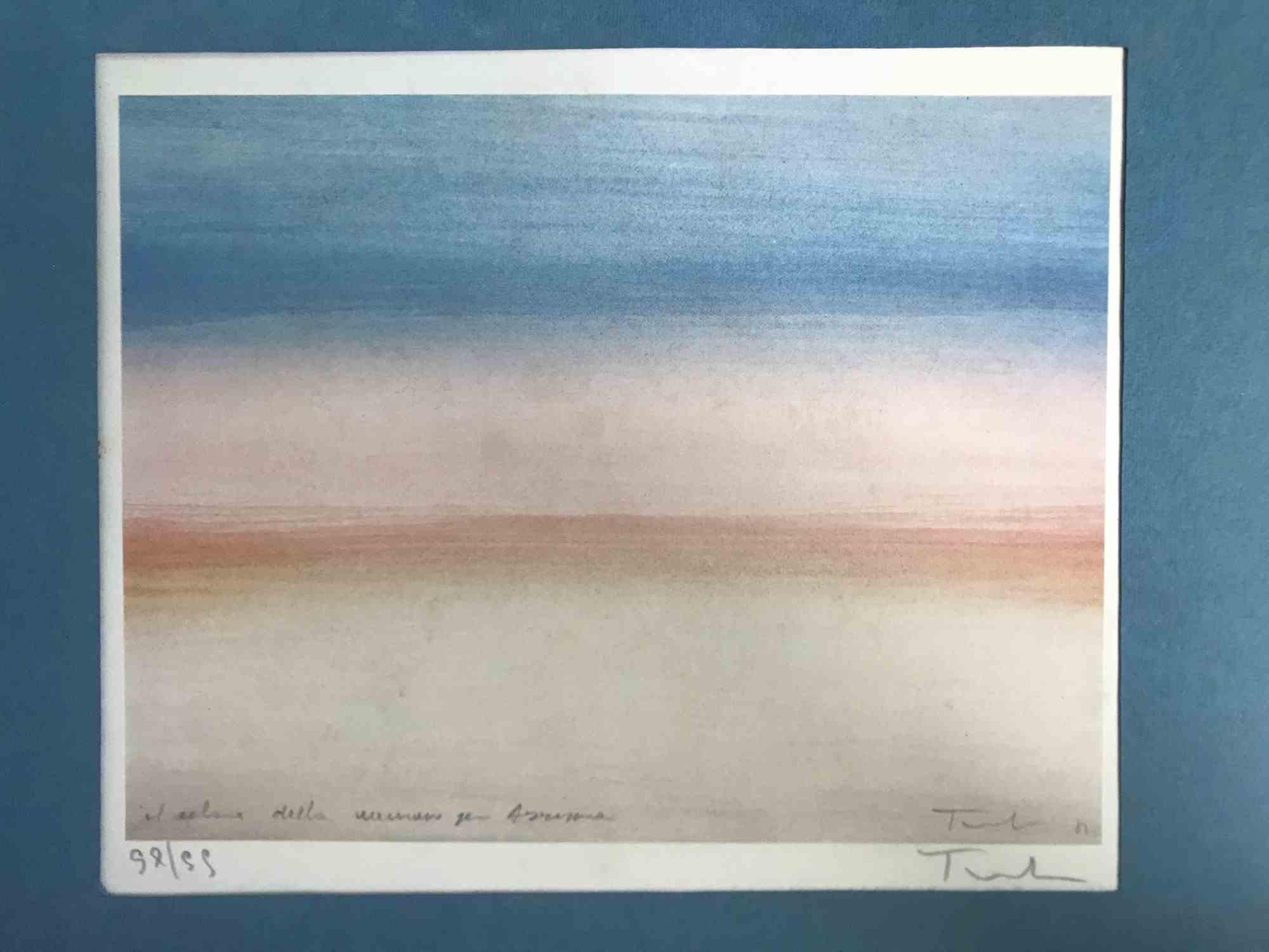 Unknown Abstract Painting - Abstract Composition - Original Lithograph  - 1981