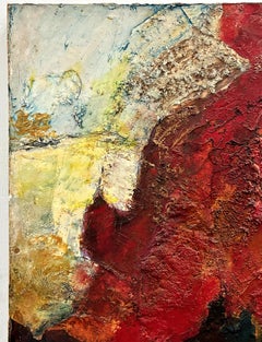 Abstract Expressionism in a Mid-Century Modern Impasto Painting