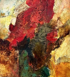 Abstract Expressionism in a Mid-Century Modern Impasto Painting