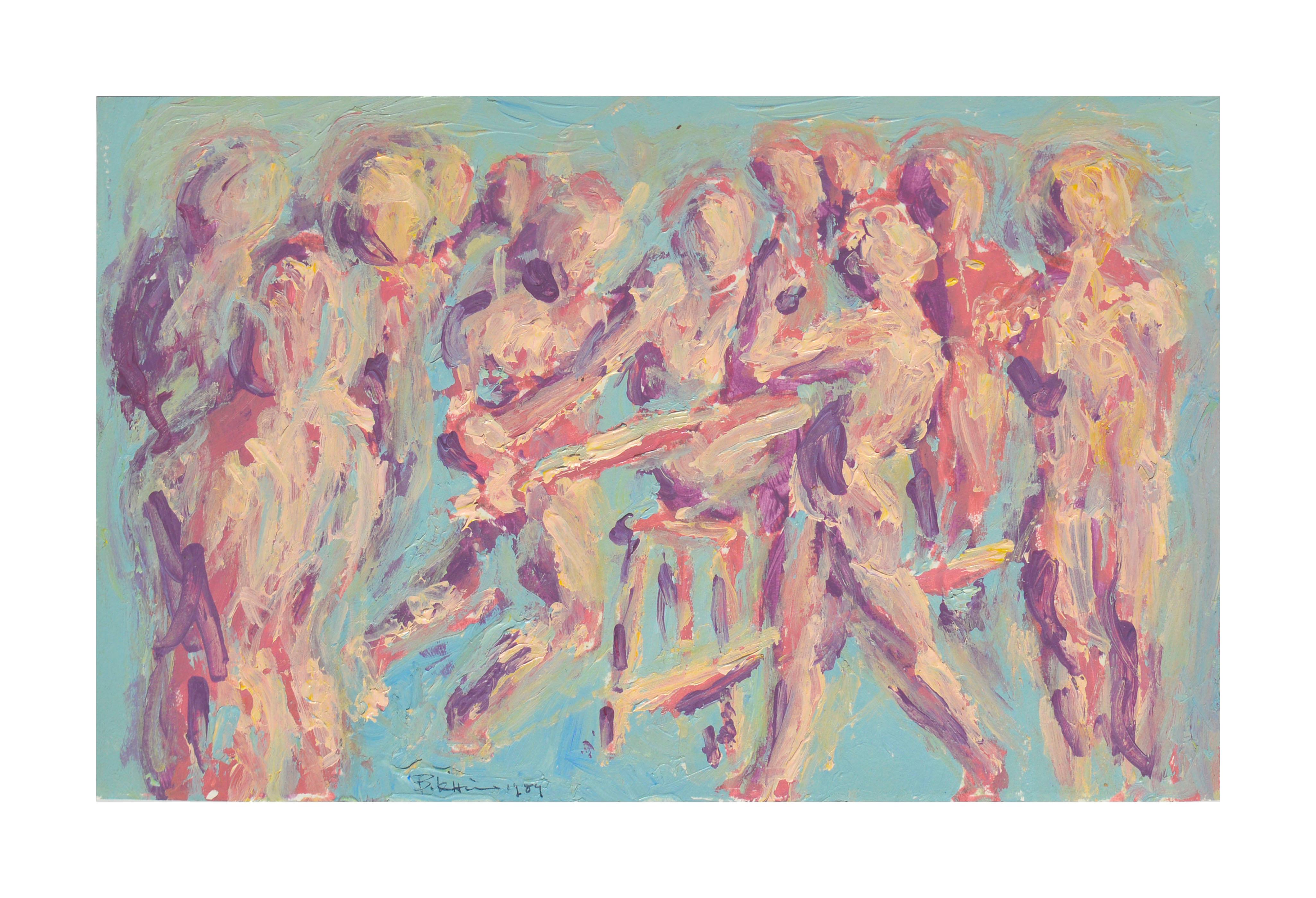 Abstract Expressionist Figurative -- Busking