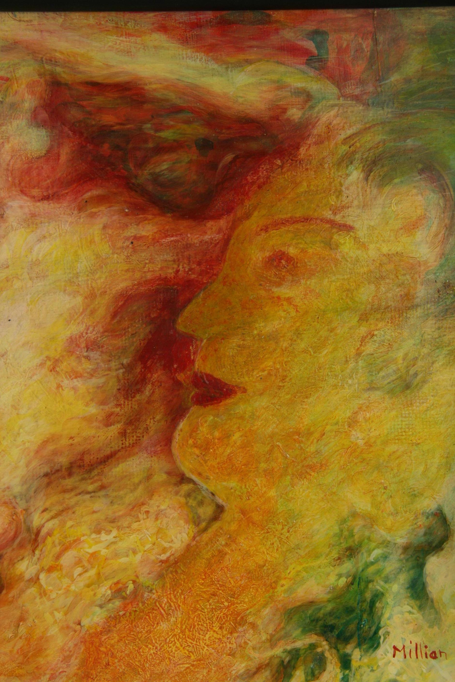 Expresionista abstracto  Pintura Figurativa Femenina - Painting de Unknown