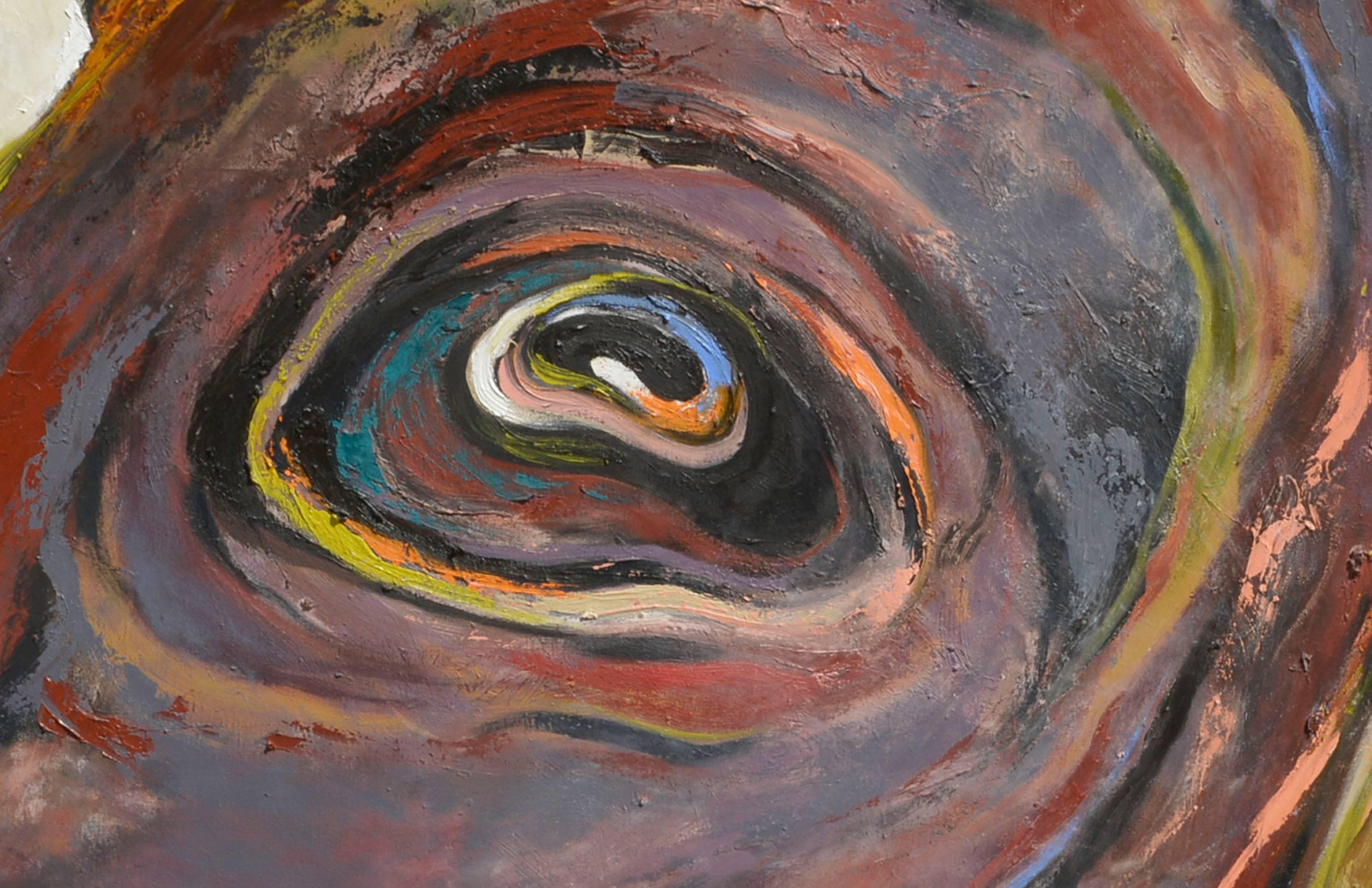 Cheval expressionniste abstrait à grande échelle - Painting de Unknown