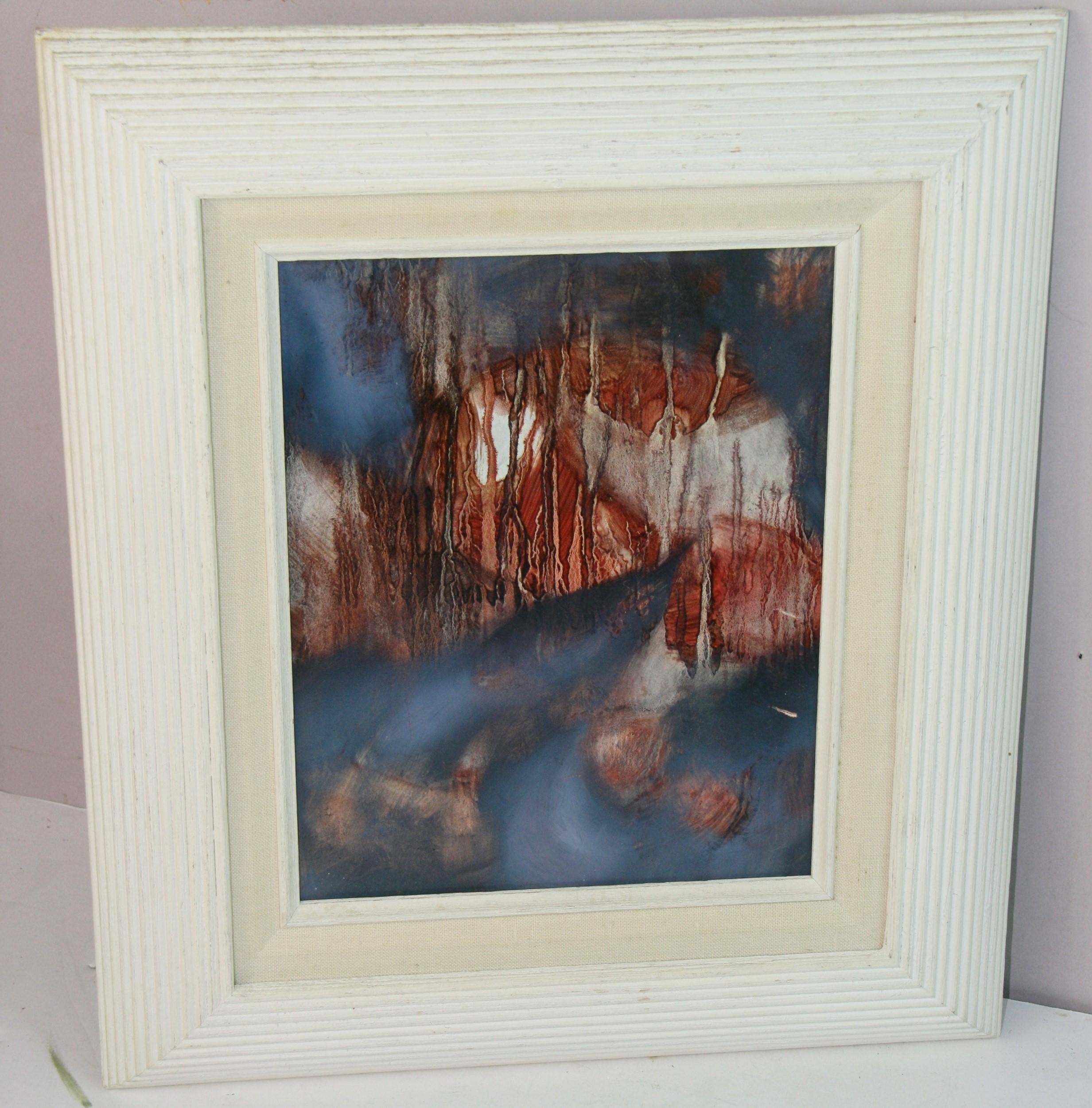 Unknown Landscape Painting - Abstract Expressionist Mountain Landscape, Oil on Canvas, 1970s