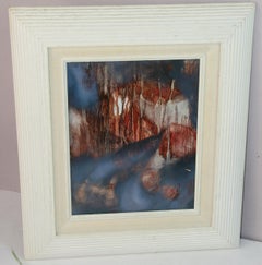 Abstract Expressionist Mountain Landscape, Oil on Canvas, 1970s