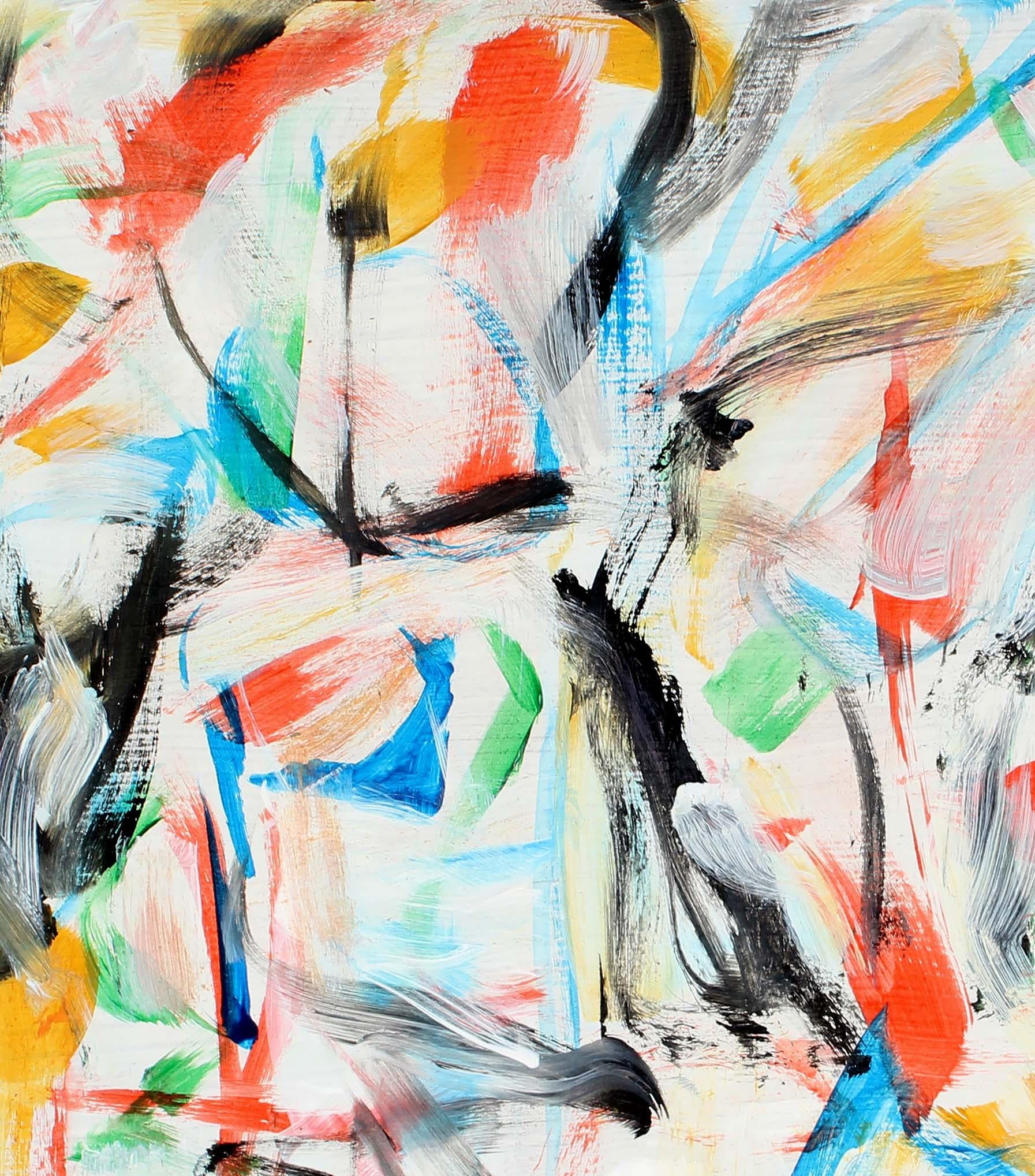 Pittura Espressionista Astratta Americana 1960's Mid Century New York Colorata - Abstract Painting Marrone di Unknown