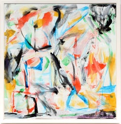Pittura Espressionista Astratta Americana 1960's Mid Century New York Colorata
