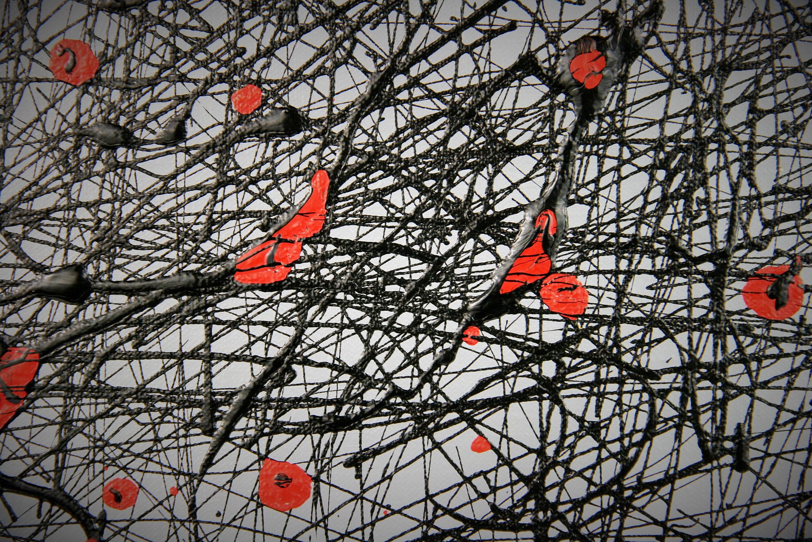 5-3280 Abstract on artist board .Set in a black wood frame with gold stripe. Image size 15.50 H x 17.50 W