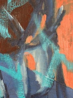 Abstract Expressionist Painting (Mid-century Modern action composition)