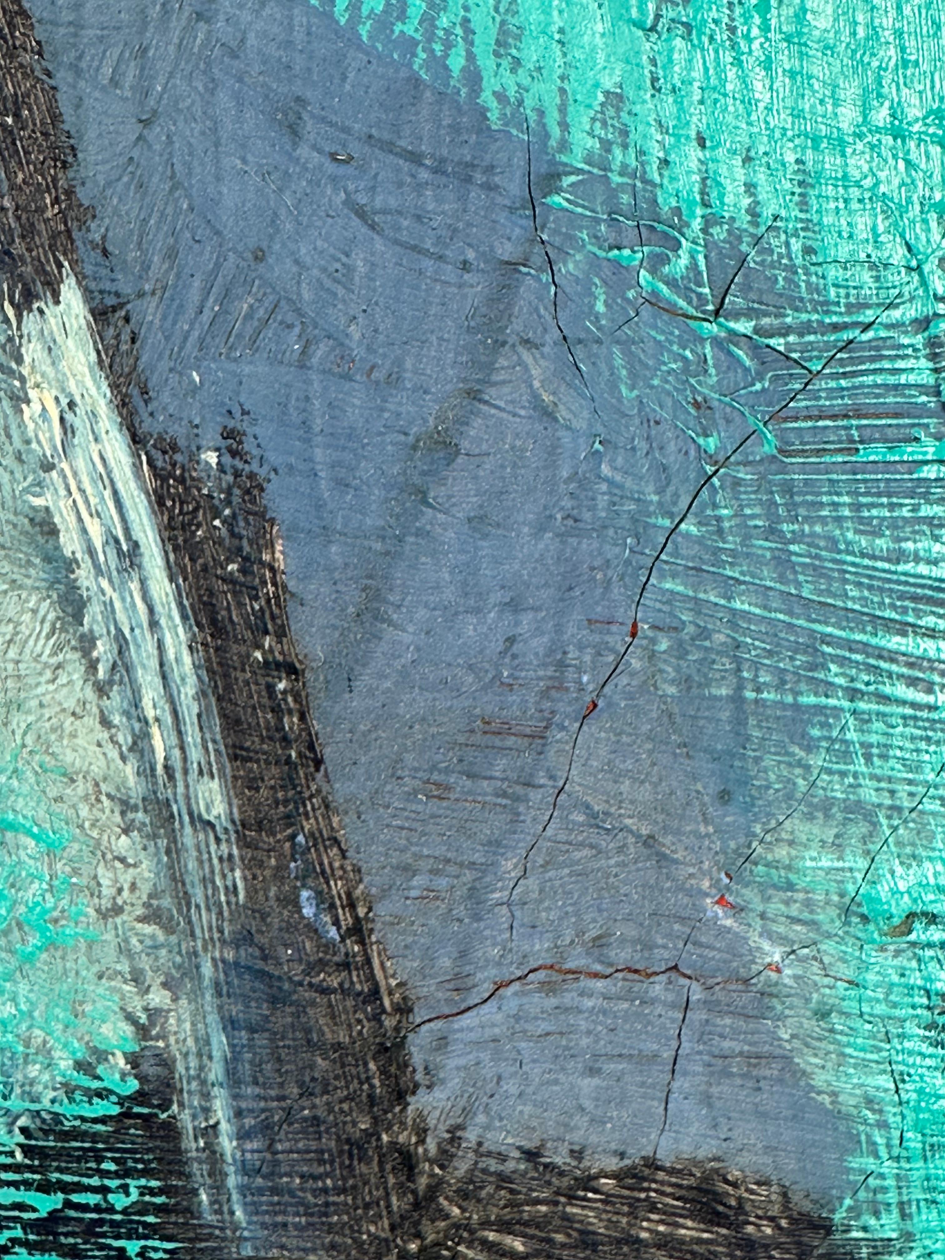 Abstract Expressionist Painting (Mid-century Modern action composition) im Angebot 3