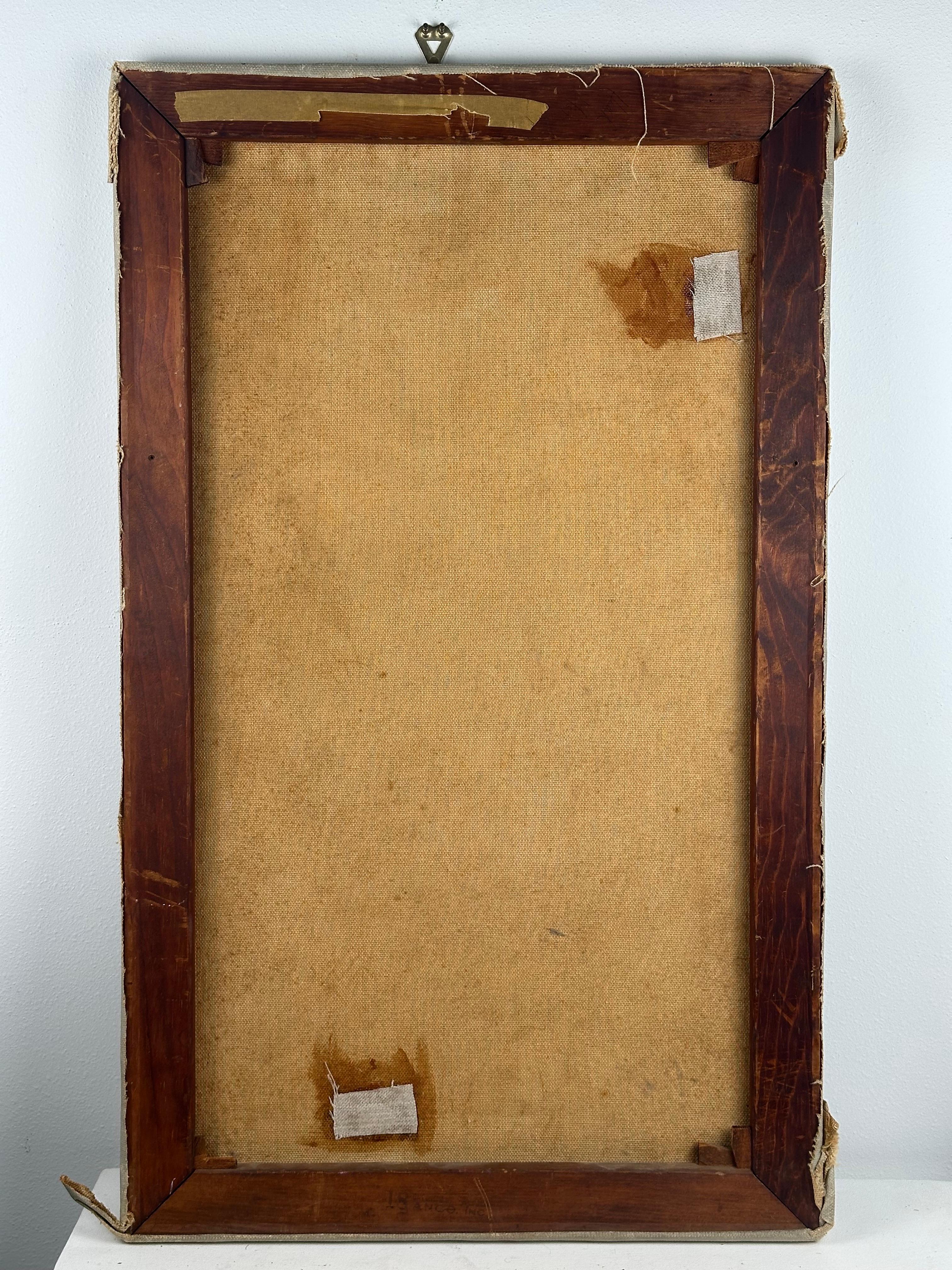 Abstract Expressionist Painting (Mid-century Modern action composition) im Angebot 5