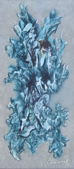 Symphonie expressionniste abstraite en bleu, disciple de Clyfford Still