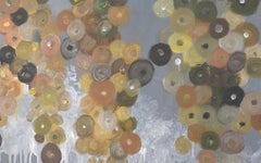 Abstrakte Blumen - Neutrale Töne Acryl auf Leinwand San Francisco Abstract School