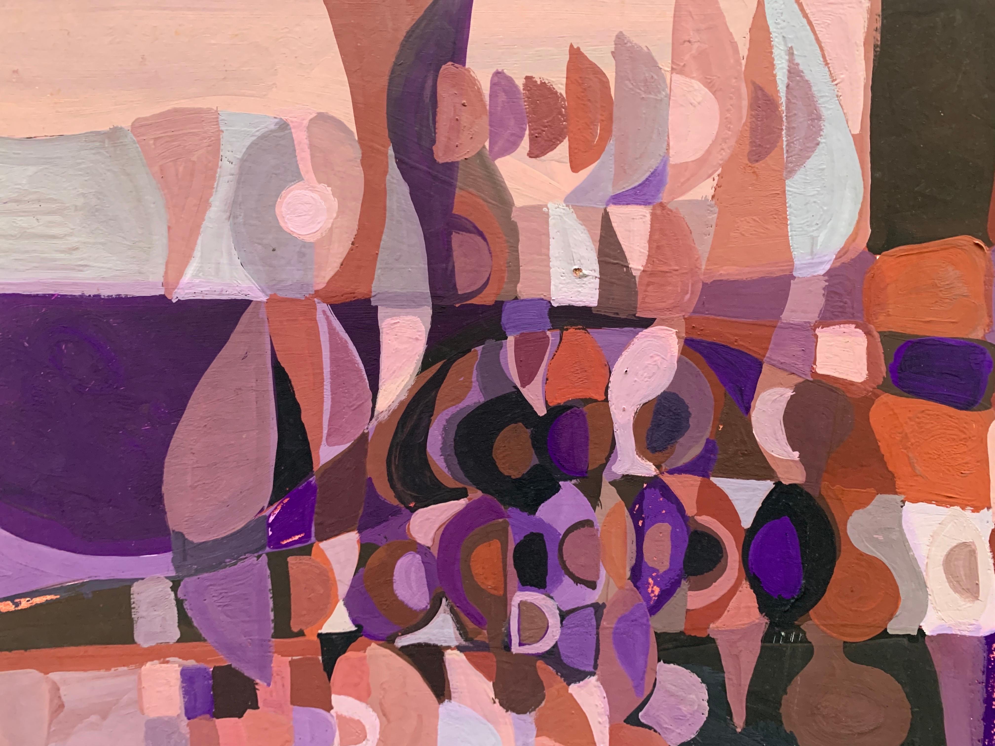 Abstract Geometric Composition with Dome-Like Silhouettes. Circa 1970 For Sale 1