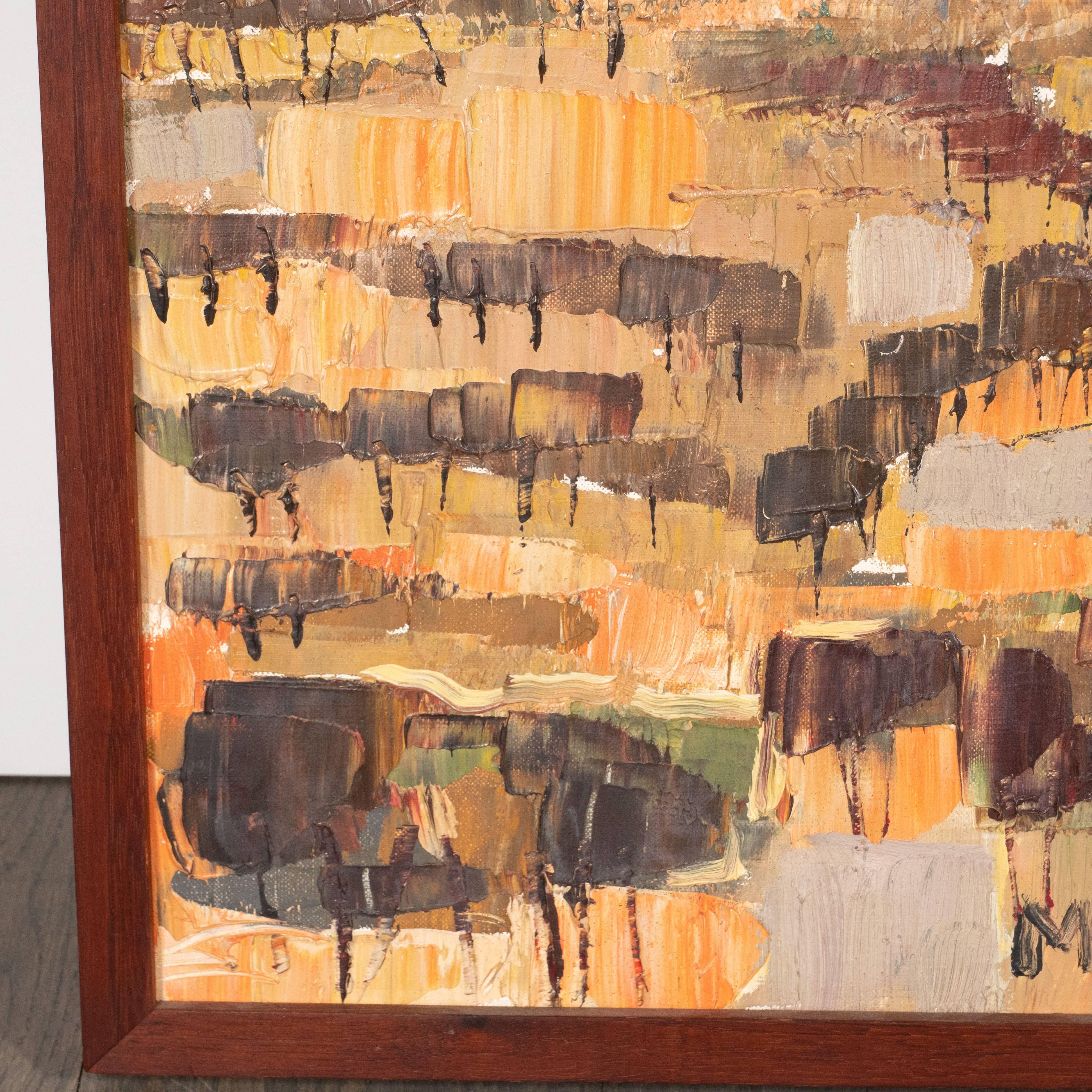 This stunning and sophisticated oil on canvas painting, entitled 